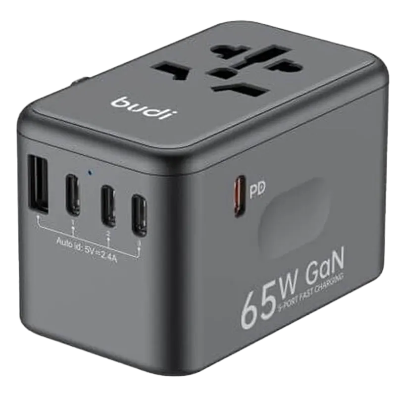 Budi AC355B65W 65W Global Travel Charger Mascom International.webp